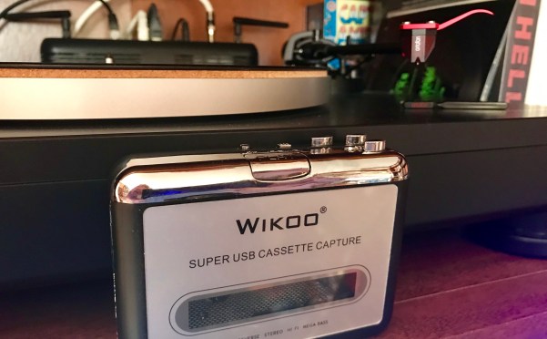 cassette deck and record player